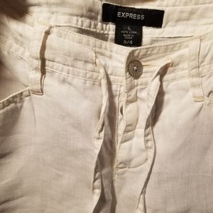 Express Linen White hot pants sz 3-4